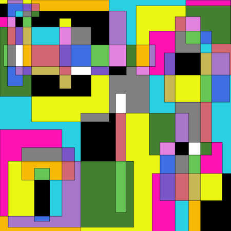 Colorful quadrangles background. Multicolor geometric backdrop. Abstract wallpaper. Use for App, Postcards, Packaging, Items, Websites and Material-illustration.の写真素材