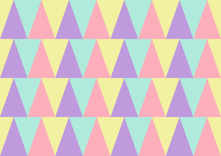 Seamless pattern with triangles in pastel colors. Vector illustration.のイラスト素材