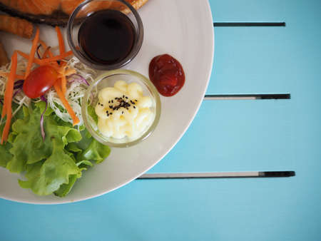 Salad and sauce