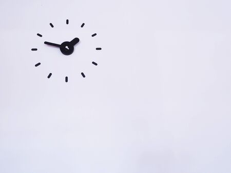 Clock on white wall
