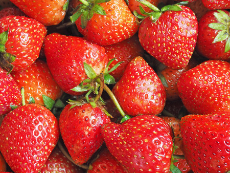 Close up of fresh strawberriesの写真素材
