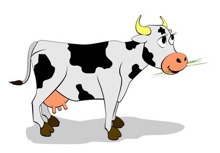 vector cartoon cowのイラスト素材