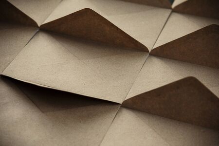 Minimalist Composition white kraft brown paper envelopeの写真素材