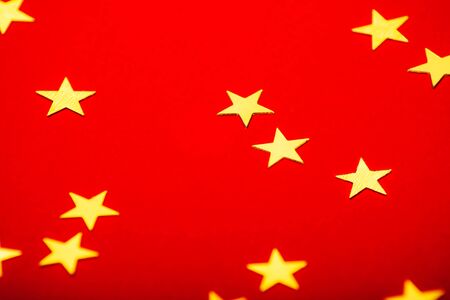 Christmas holiday red background, holiday and fun conceptの写真素材