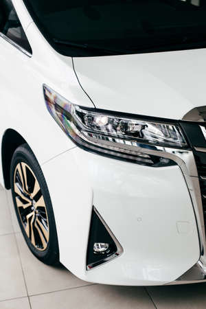 car headlight close up, beautiful car design