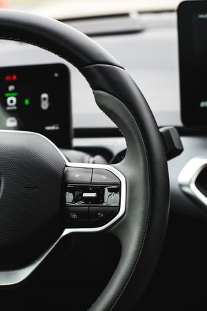 Auto audio control buttons in a car. Car button controllerの写真素材