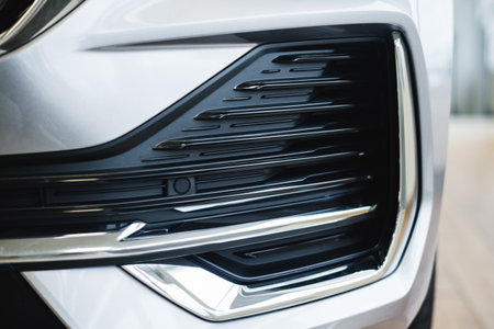 Radiator grille pattern. Car radiator grill close up . High quality photo