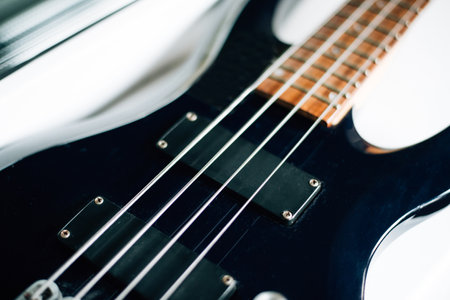Vintage electric guitar on a white background. High quality photoの写真素材