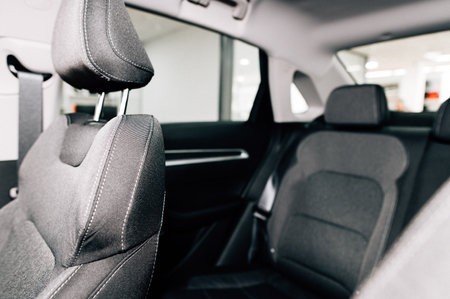 rear passenger seats in a carの写真素材