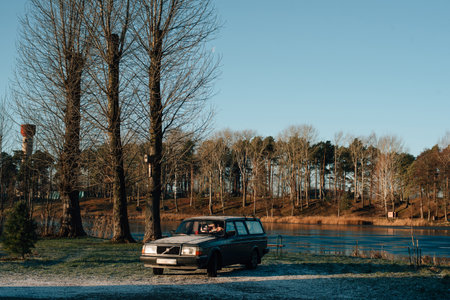 240 by the river. High quality photoの写真素材