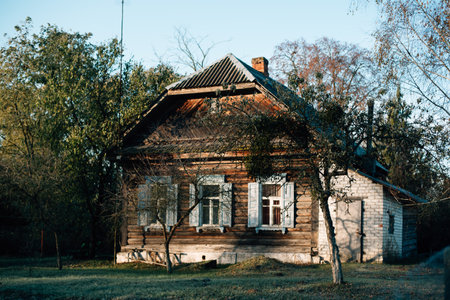 wooden house. High quality photoの写真素材