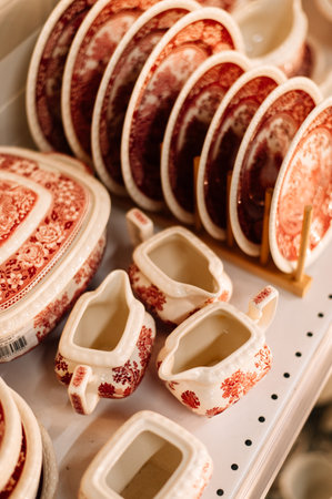 Vintage tableware, plates. High quality photoの写真素材