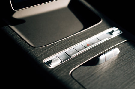 control panel in an expensive car. High quality photo