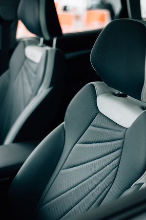 seat upholstery in an expensive new car