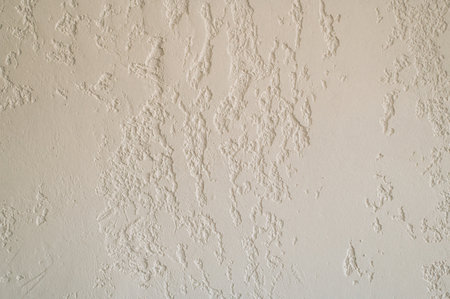 Decorative plaster on a white wall. High quality photoの写真素材