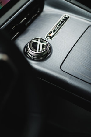 control buttons in an expensive car. High quality 3d illustration