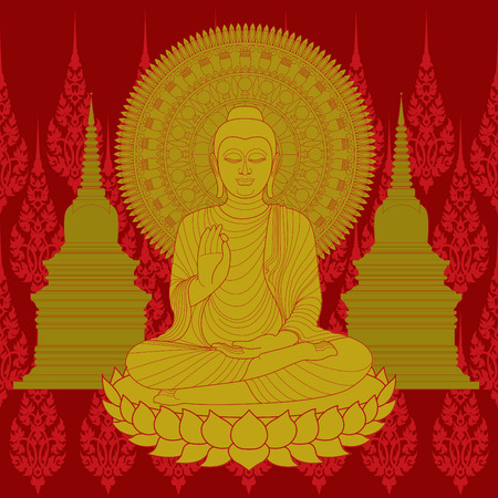 Golden Buddhaのイラスト素材