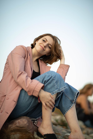 Street photo shoot with a wonderful girl. Kolomenskoye.の写真素材