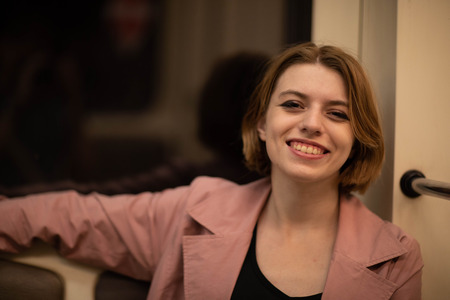 Street photo shoot with a wonderful girl. Kolomenskoye.の写真素材
