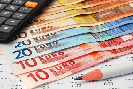 Analyzing financial data の写真素材