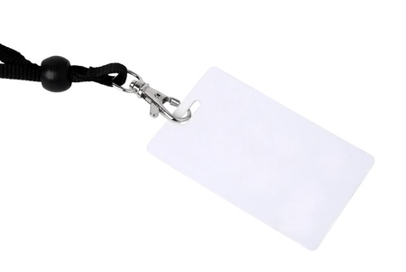 Badge ID isolated against white background 