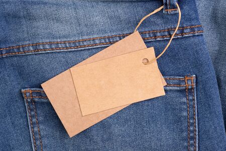 Blank label on jeans