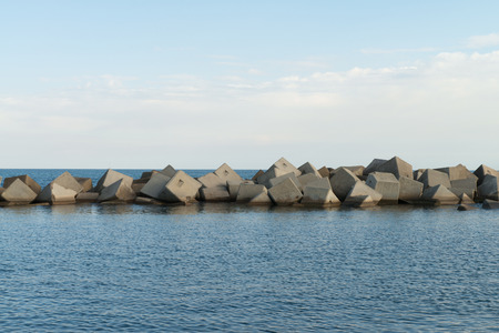 forum port breakwater and natural poolの写真素材
