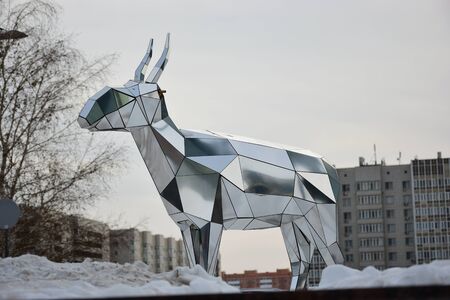 Street sculpture in Astana, capital of Kazakhstanのeditorial素材