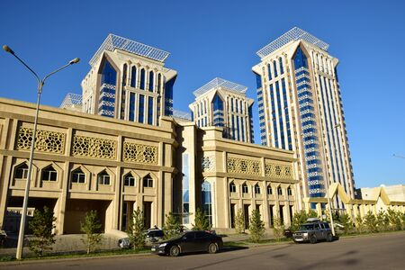 Modern residential building in Astana, capital of Kazakhstanのeditorial素材