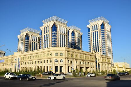 Modern residential building in Astana, capital of Kazakhstanのeditorial素材