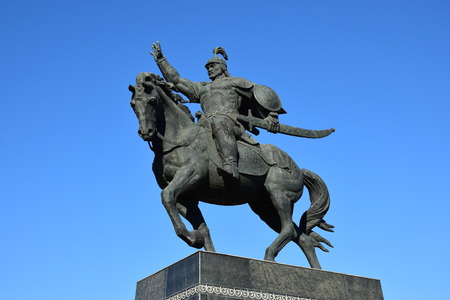 Astana, Kazakhstan - monument to the 18th century war hero BOGENBAIのeditorial素材