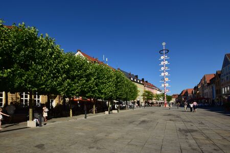 View in the city of Bayreuth, Bavaria, region Upper Franconia, Germanyのeditorial素材