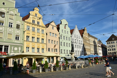 View in the city of Augsburg, Bavaria, Germanyのeditorial素材