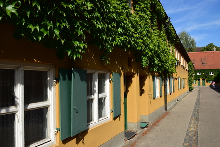 Augsburg, Germany - The historical FUGGEREI - the first social housing district of the 16th centuryのeditorial素材