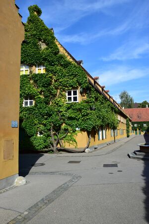 Augsburg, Germany - The historical FUGGEREI - the first social housing district of the 16th centuryのeditorial素材
