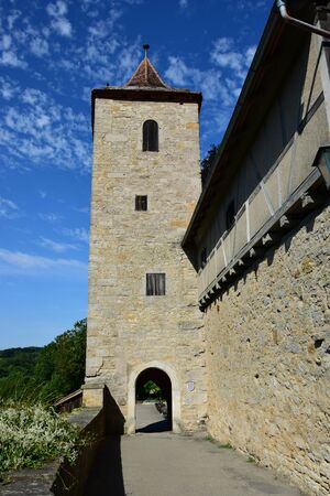 Rothenburg, Germany - View in the historical town of Rothenburg on the Tauber, Bavaria, region Middle Franconia, Germanyのeditorial素材