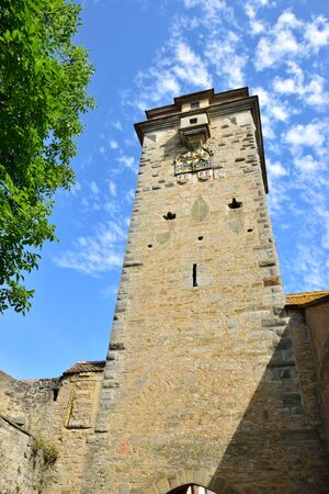 View in the historical town of Rothenburg on the Tauber, Bavaria, region Middle Franconia, Germanyのeditorial素材