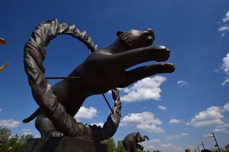 Street sculpture in Astana, capital of Kazakhstan, host of EXPO 2017のeditorial素材