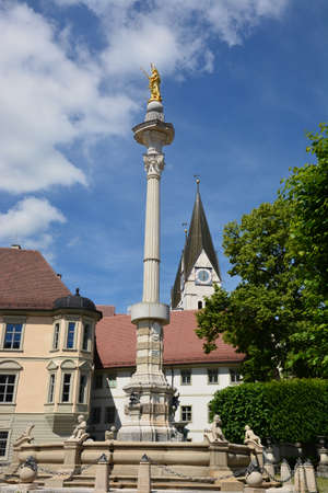 Tower of the Frauenkirche in Lucerne, Switzerlandの写真素材