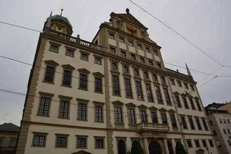 Facade of an old building in Stockholm, Sweden.の写真素材