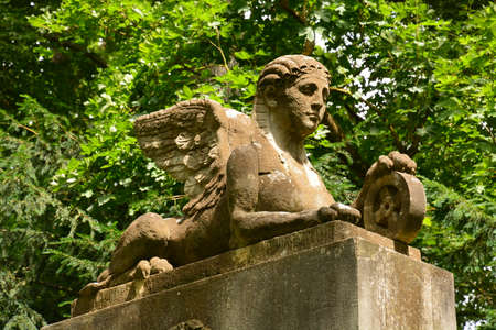 Angel statue in the park of the city of Lviv, Ukraineの写真素材