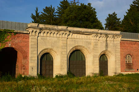 The ruins of an old church in the village of Pripyatの写真素材
