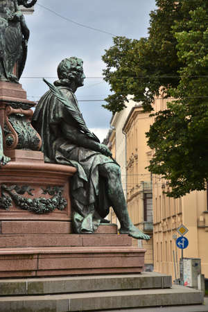 Bronze statue in Helsinki.の写真素材