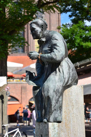 Statue of the Swedish sculptor in Stockholm.の写真素材