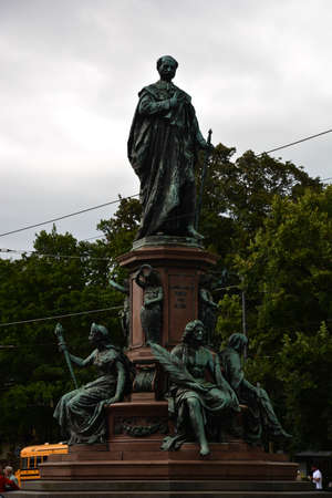 Statue in a cityの写真素材