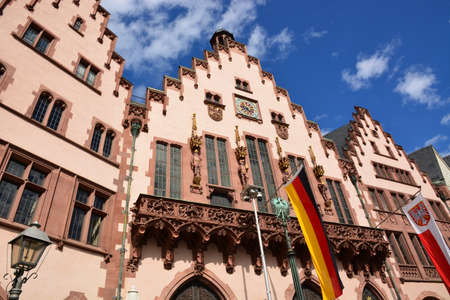 Historic buildings in the center of Frankfurt am Main.の写真素材