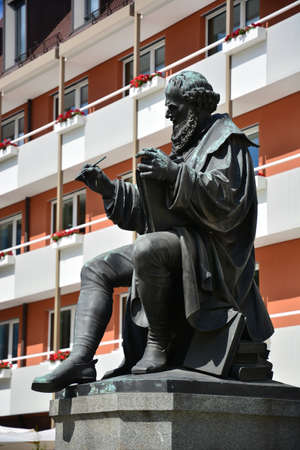 Monument to Peter the Great in Gdansk, Poland.の写真素材