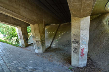 View of the underpass in Berlinの写真素材