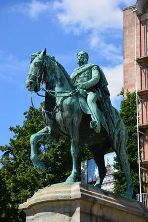 Statue of King Frederik the Great in Krakow, Polandの写真素材