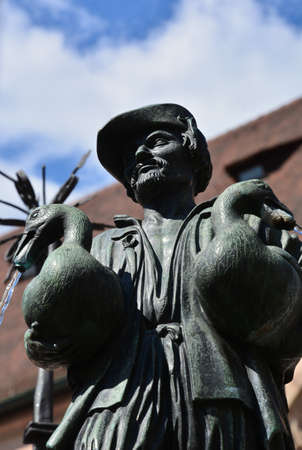 Sculpture on the main market square in Wroclaw, Polandの写真素材